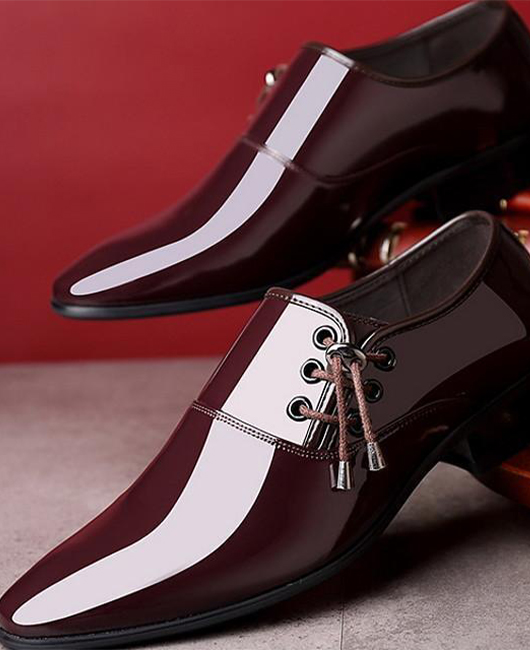 Business Plain Shiny Patent Point Toe Dress Shoes